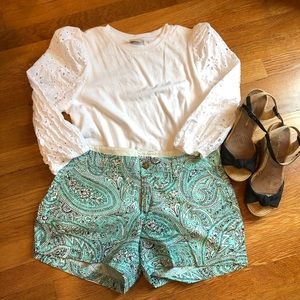 Old Navy Paisley Chino Shorts